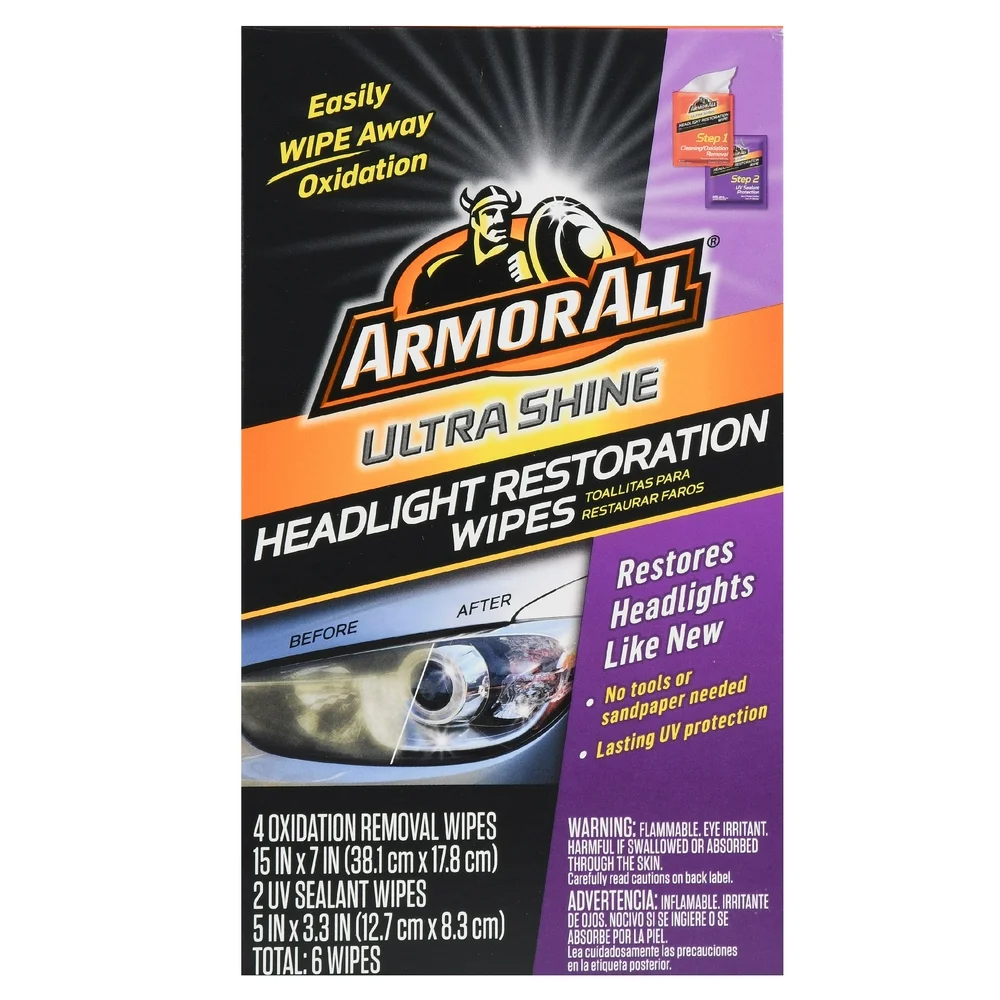 AA Ultra Shine Headlight Restoration Wipes.