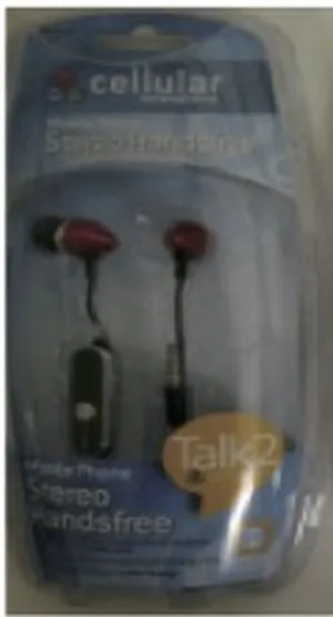 STEREO HANDSFREE EARBUD RED