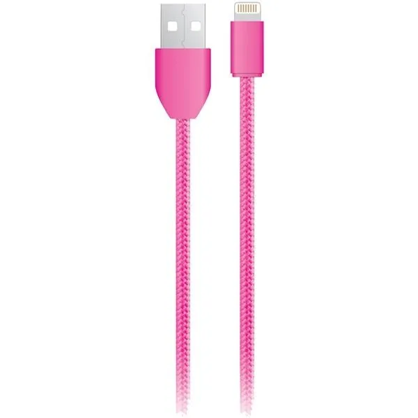 IPhone5 Pink-6ft Lighting Braided Cable