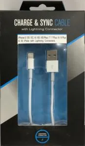Iphone 5/6 Charge & Sync Cable With Lightning Connector