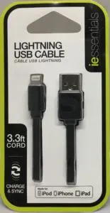 Flat Lightning USB Cable Black
